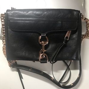 ❗️RARE❗️Rebecca minkoff mini mac black/rose gold